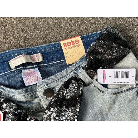 NOBO Sequin Accent Skinny Jeans with Belt size 9 - Picture 3 of 7